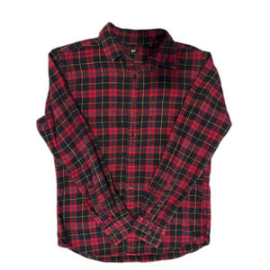 Uniqlo Flannel Checked Long-Sleeve S